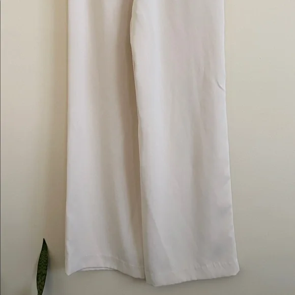 French Connection Cream Wide-Leg Trousers - Picture 11 of 15